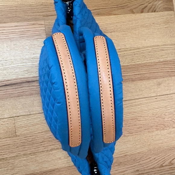 MZ Wallace Quilted Ocean Rec Blue Tote with Adjustable Strap - Picture 3 of 10